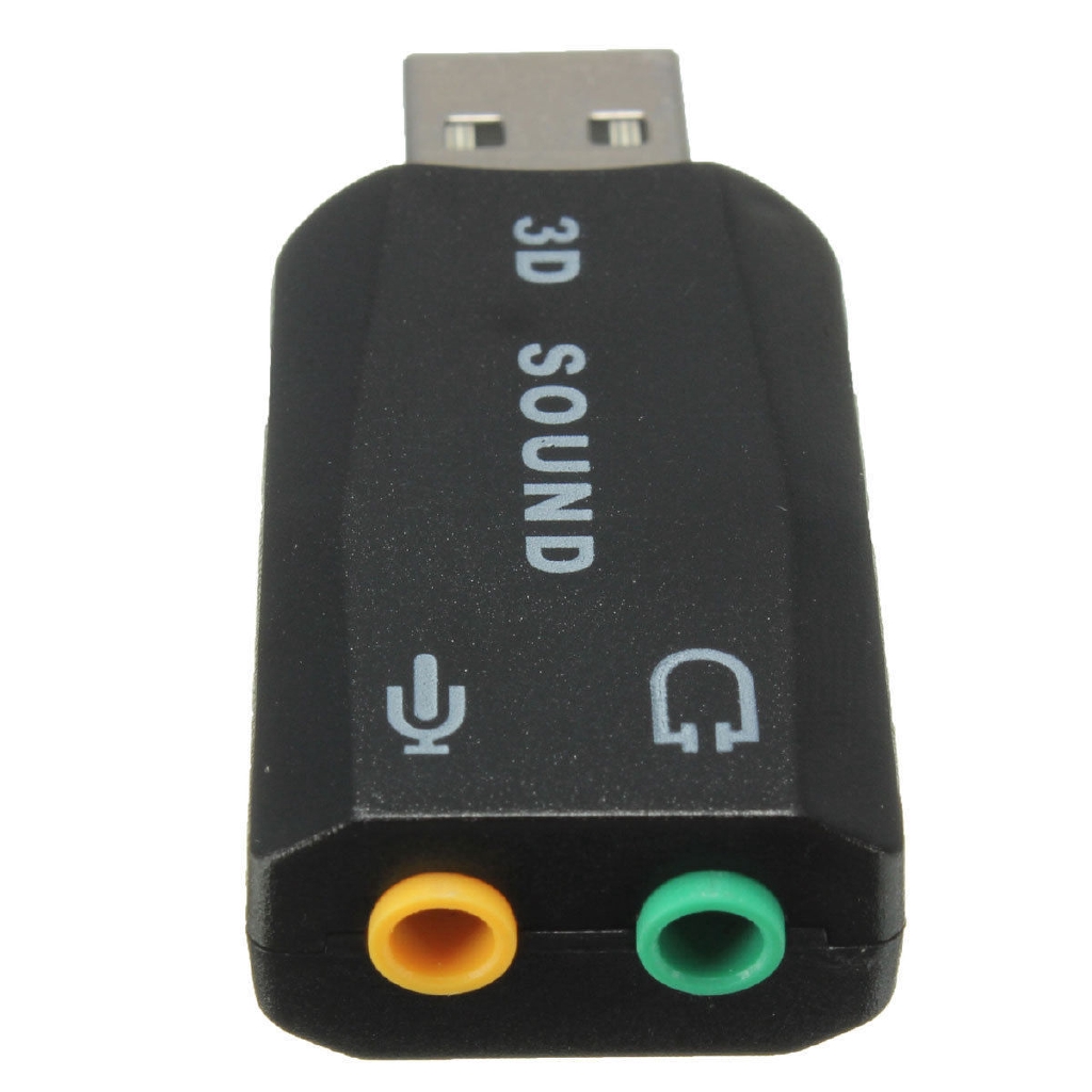 Đầu Chuyển Đổi Thẻ Âm Thanh 3d Usb 2.0 Sang 3.5mm Cho Tai Nghe / Mic 5.1