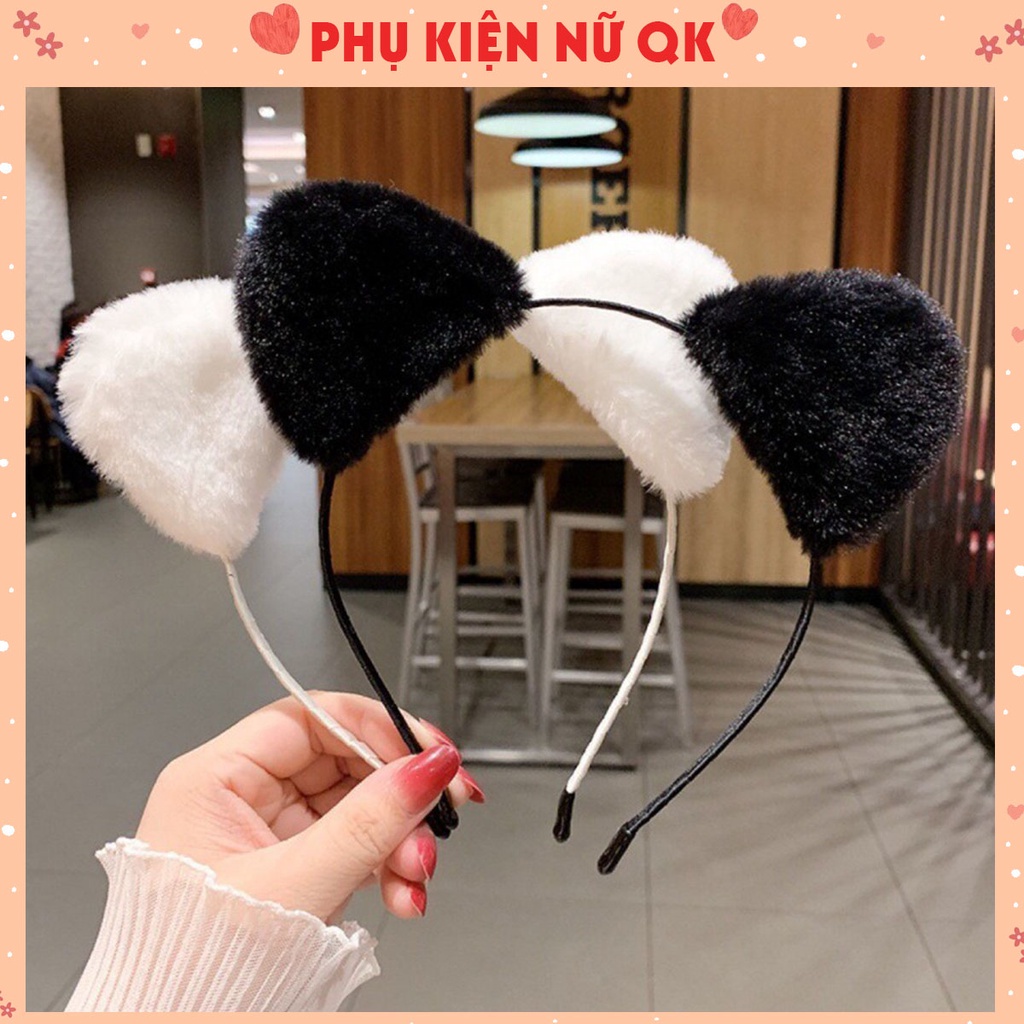 Bờm cài tóc nữ tai mèo lông nhung ❤️FREESHIP❤️ bờm tóc tai mèo Cosplay xinh xắn cho nữ BD13
