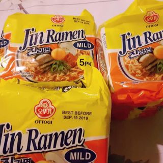 Mì Gói Jin Ramen Ottogi ( không cay ) Lốc 5 Gói 120g