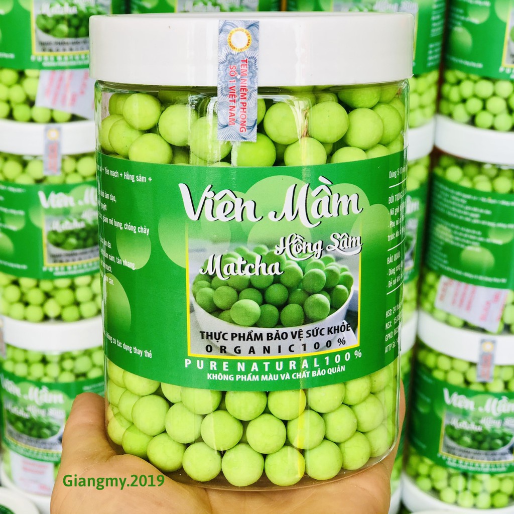 Viên Kẹo Mầm Đậu Nành 500g Vị Matcha