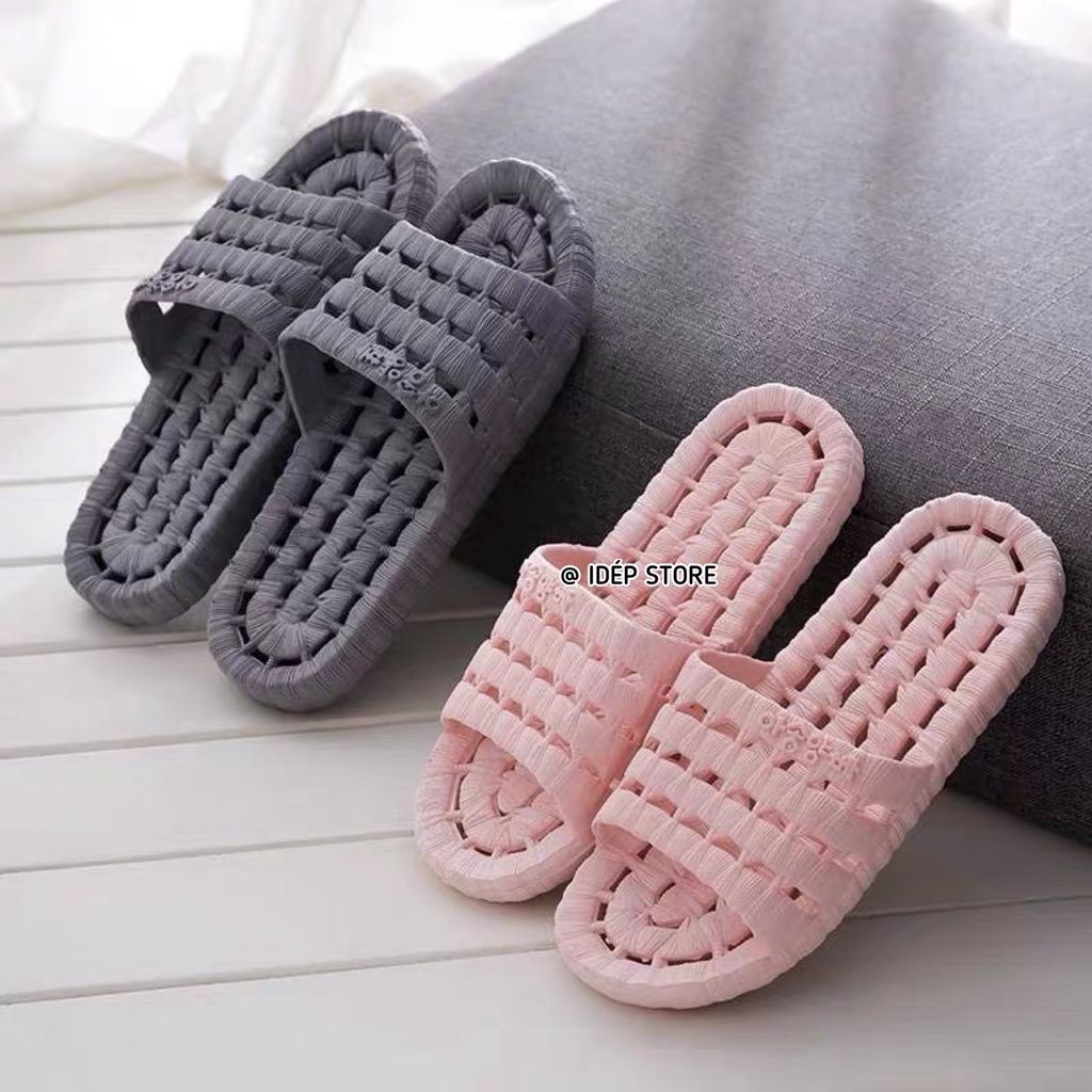 Dép lỗ siêu nhẹ đi trong nhà tắm, văn phòng chống nước siêu bền Maipy (Đen/ Xám) -DL196
