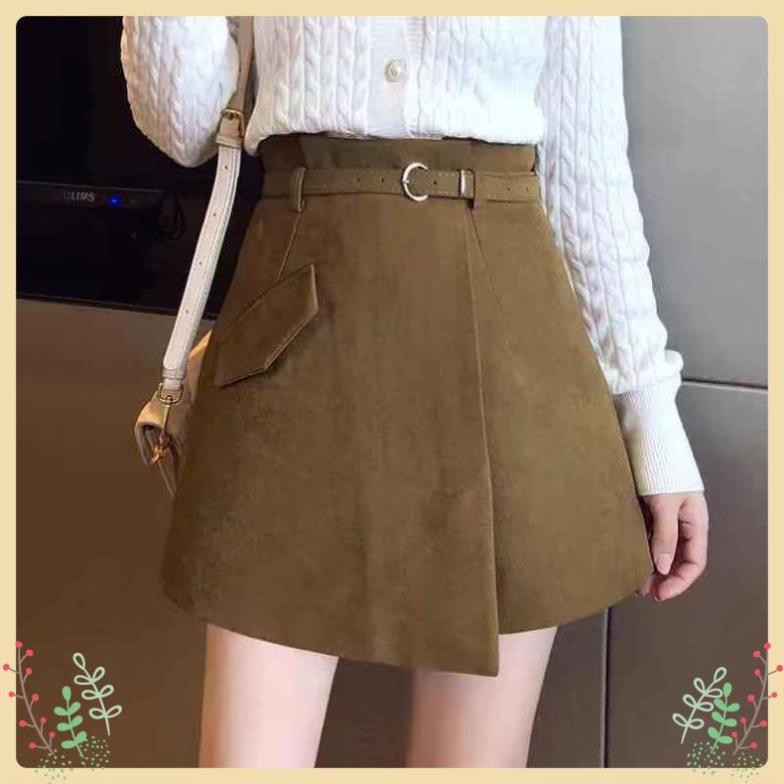 Quần Giả Váy Nữ Lury, Váy Chữ A Ngắn, Chất Vải Da Lộn Cao Cấp, Phong Cách Thời Trang Hàn Quốc Tặng Kèm Đai Siêu Xinh | BigBuy360 - bigbuy360.vn