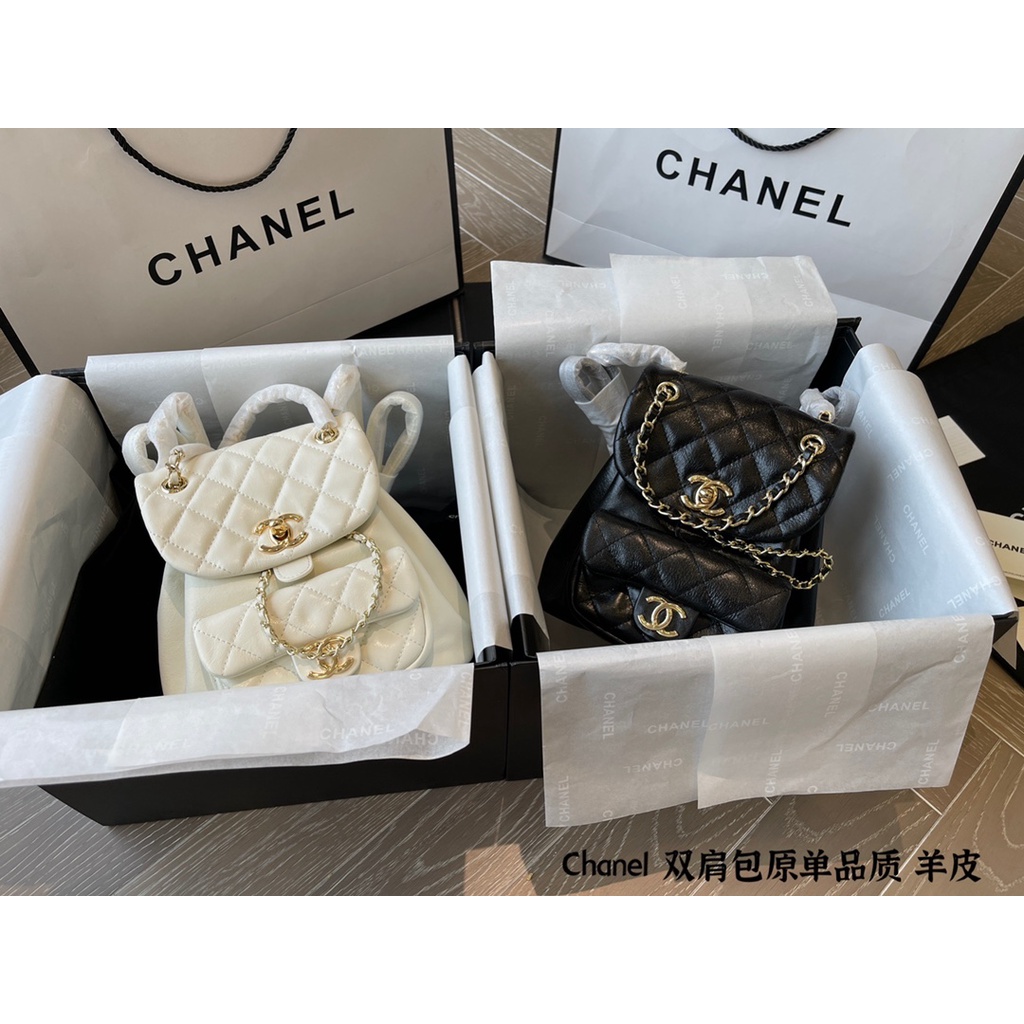 Balo nữ da thật Channel cao cấp,kiểu dáng trẻ trung, hiện đại