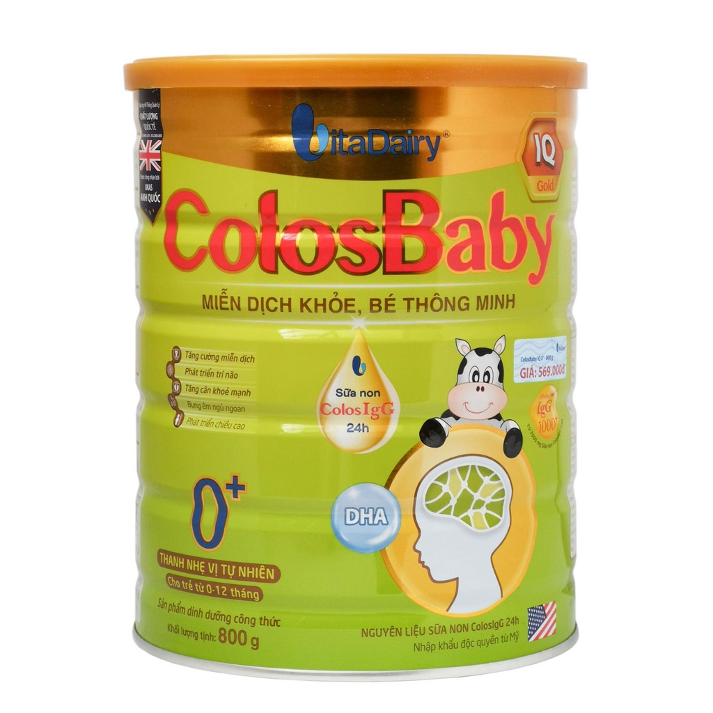 Sữa ColosBaby IQ Gold 0+ loại bột 800g