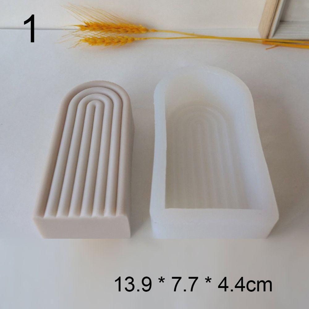 KENT1 Silicone Molds U-Shaped Arch Scented Candle Resin Mold Candles Making