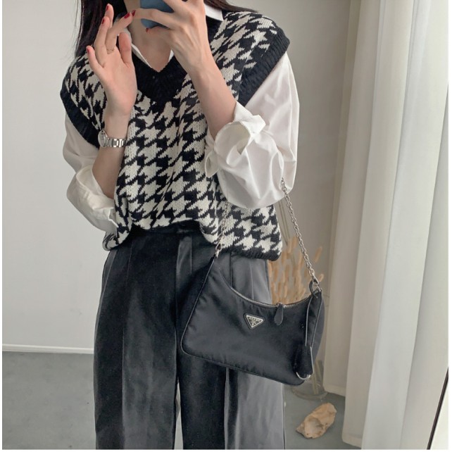 [Mã FAGREEN1505 giảm 10% tối đa 30K đơn 99K] [SẴN] Áo gile len nữ Ulzzang Quảng Châu AGL14 | BigBuy360 - bigbuy360.vn