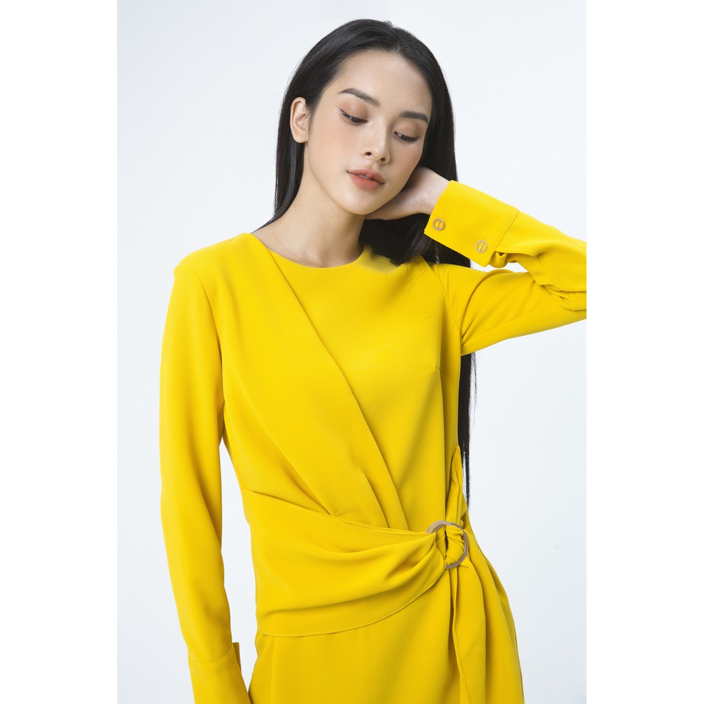 Đầm 2 lớp cổ tròn thiết kế IVY moda MS 49B7661
