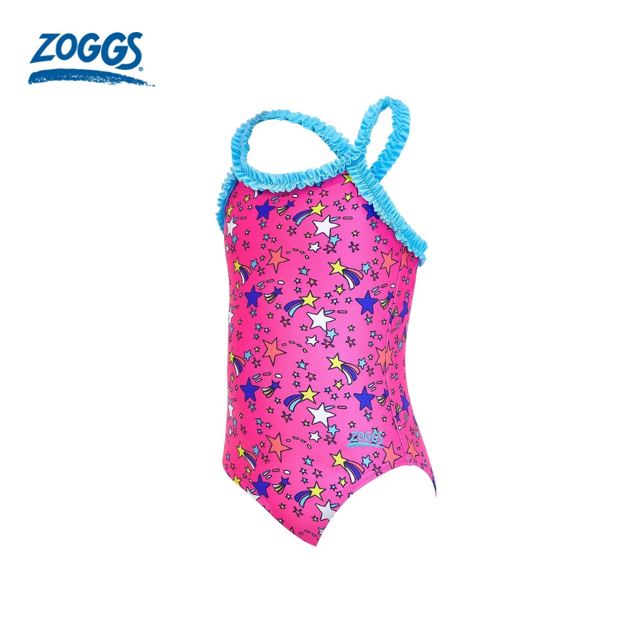 Đồ bơi một mảnh bé gái Zoggs Rainbowunicorn Ruffle Crossback - 463617