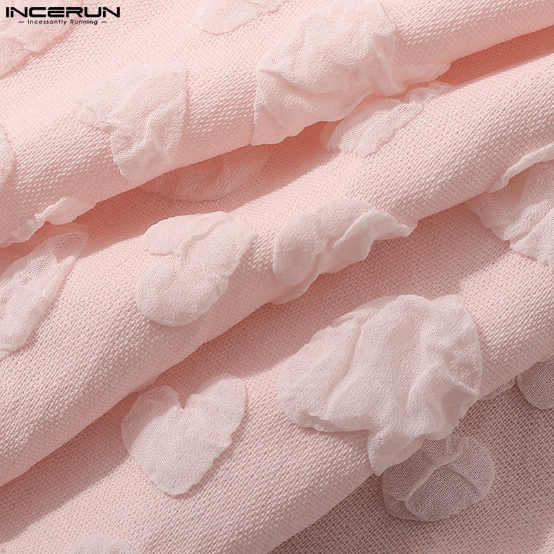 Áo thun ngắn tay INCERUN cổ tròn in hình đơn giản 3 màu tùy chọn thời trang mùa hè cho nam