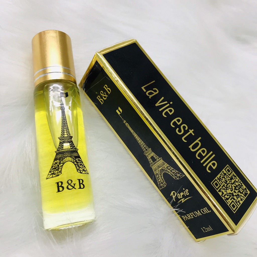 [Lưu hương 16 tiếng] Tinh dầu nước hoa nam nữ mini Pháp B&amp;B dạng lăn 12ml (không cồn)