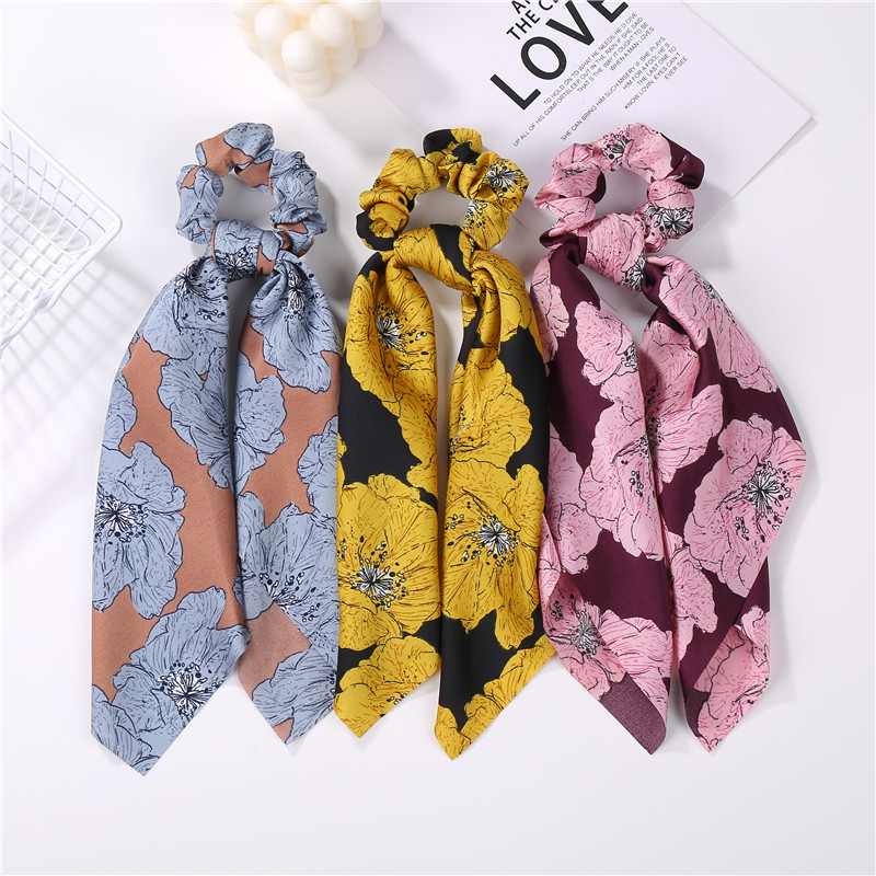 1 Dây Buộc Tóc Co Giãn Đính Nơ Ruy Băng Mới Cho Nữ