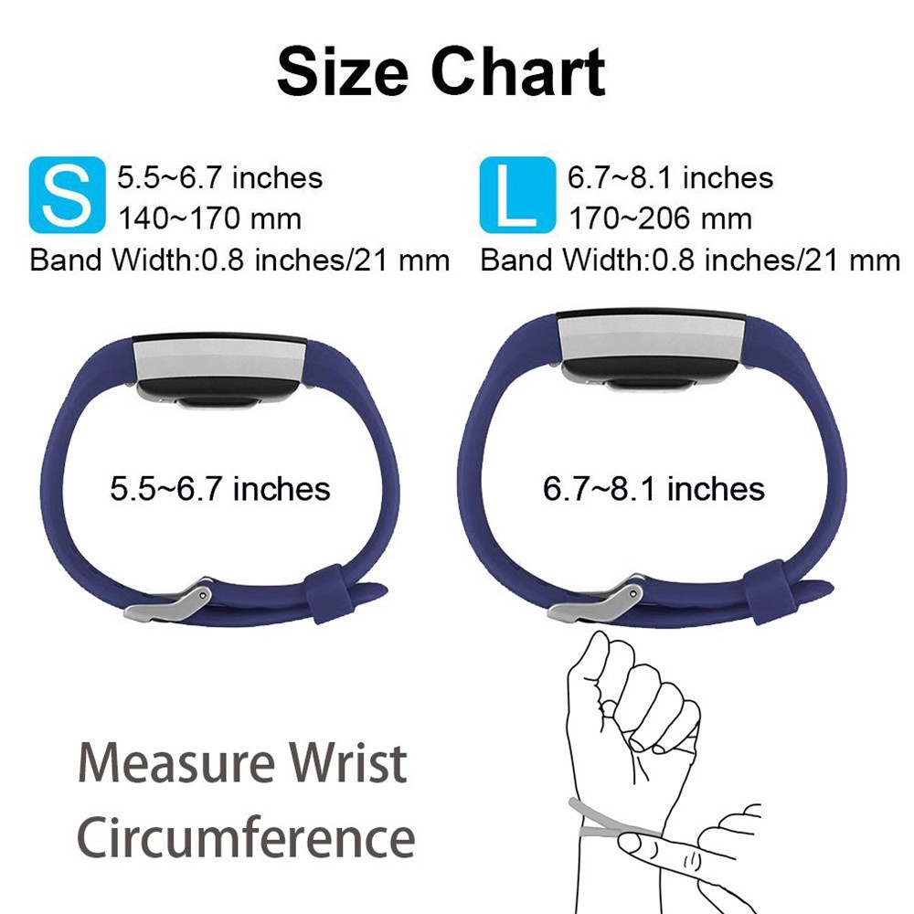 Dây đeo Silicon cho đồng hồ thông minh Fitbit Charge 2