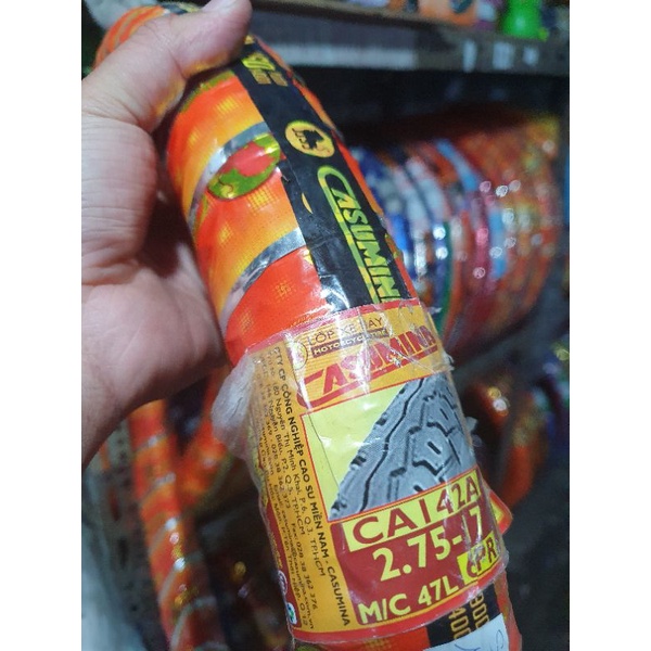 Lốp  2.75 - 17 , casumina, bánh sau, wave Rs sirius, jupiter, future, axelo, viva.....