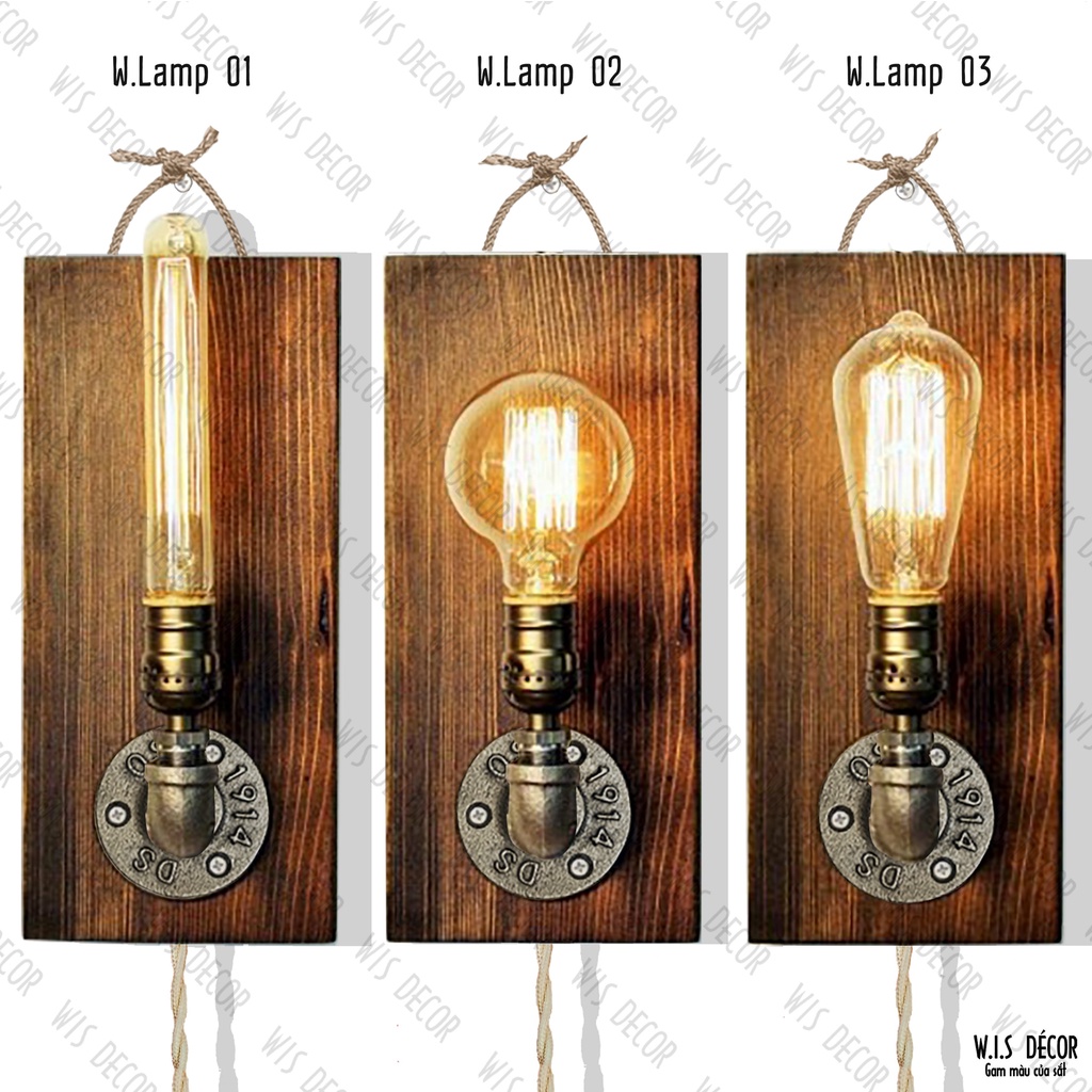 Đèn Treo Tường Edison Vintage - Đèn Retro Edison W-Lamp