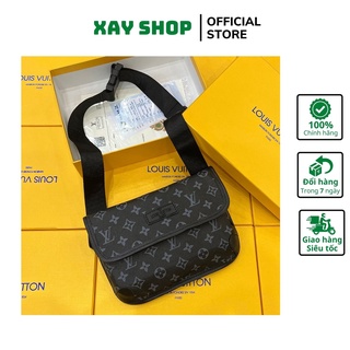 Túi nam đeo chéo da vân chìm cao cấp ví đeo ngực in họa tiết xịn xò thời trang cực chất
