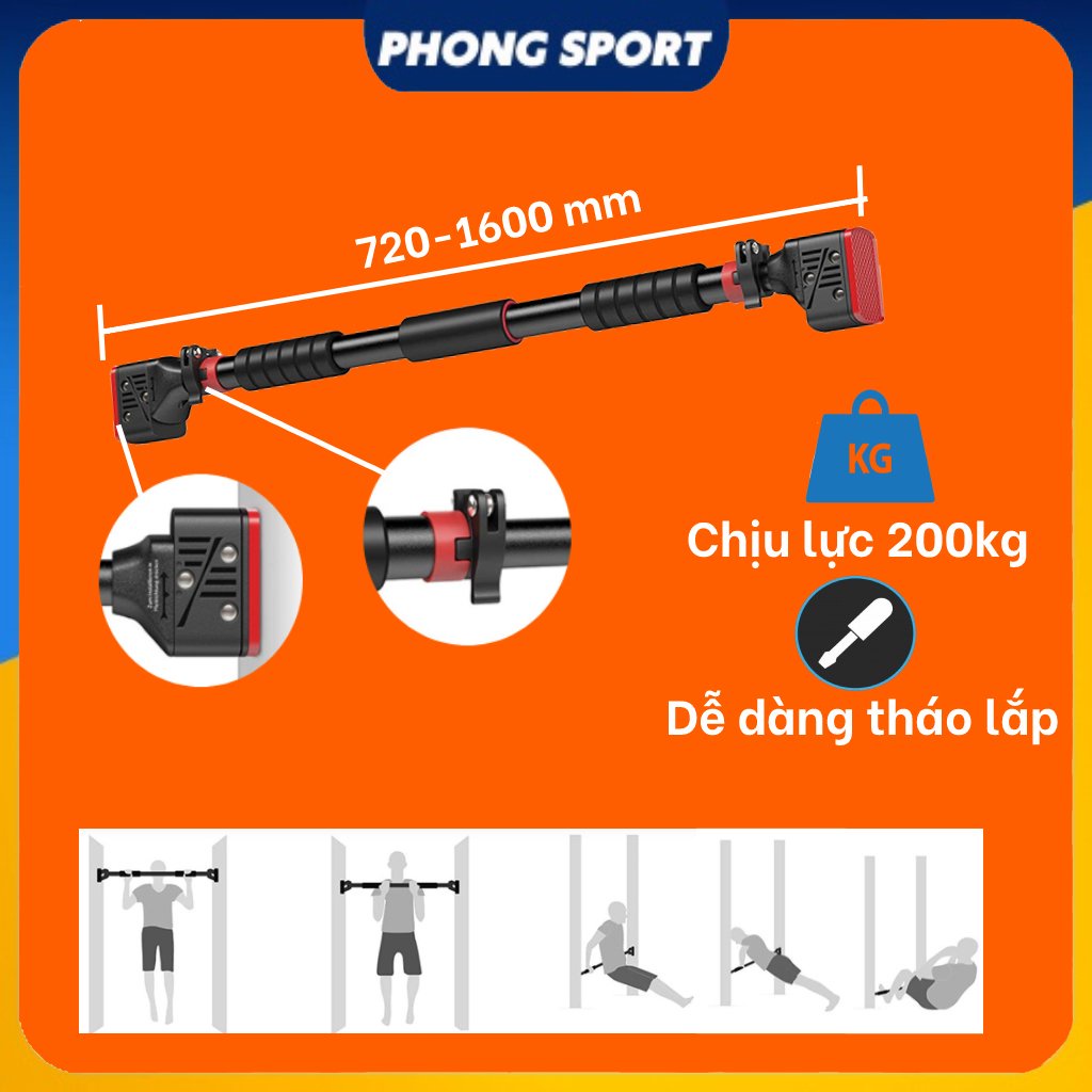 Xà đơn gắn cửa COMBO DÂY NHẢY treo tường GIAO 2H