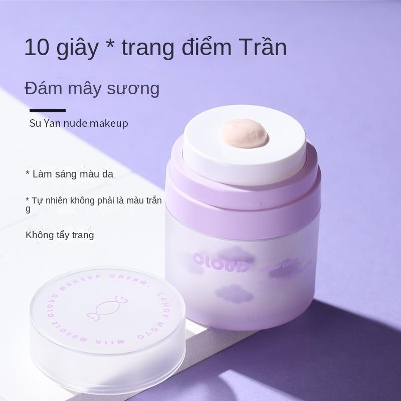 CandyMoyo Kem trang điểm làm sáng da tông màu kem che khuyết điểm trang điểm nude dưỡng ẩm