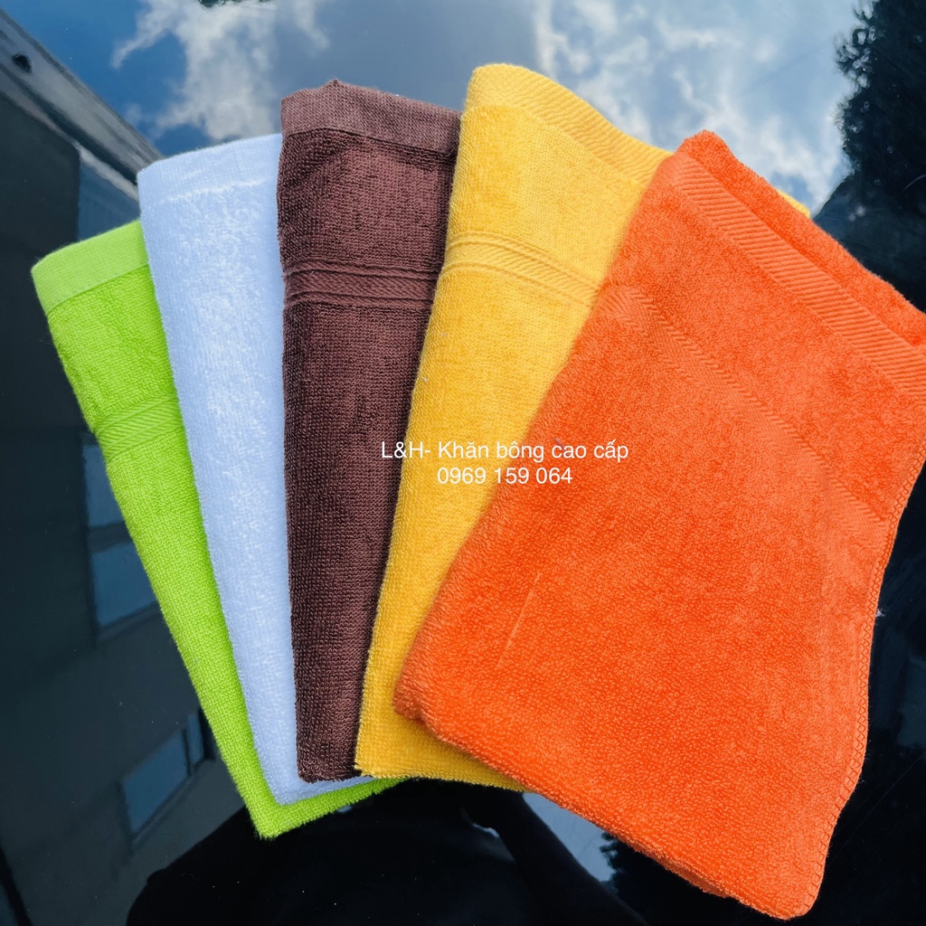 khăn lau đầu cotton, khăn lau tóc nhiều màu, kt 34*80cm