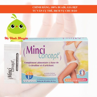 Hỗ trợ giảm cân, giảm mỡ bụng eo đùi Minci Concept, Pháp (30 gói)