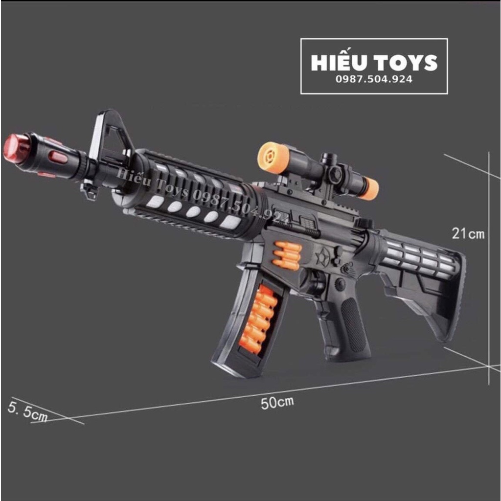 Đồ Chơi Trẻ Em Chạy Pin Có Nhạc Có đèn Sáng Dài 50cm Cho Bé Trai Từ 2 Đến 8 Tuổi Hiếu Toys