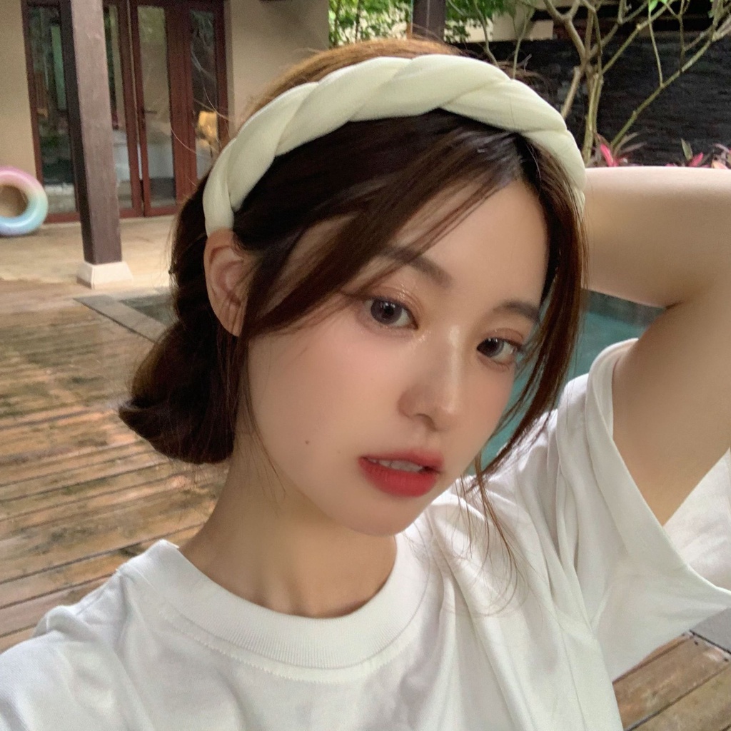 Bờm tóc tết phong cách Retro phiên bản Hàn Quốc băng đô tóc xoắn đơn giản thanh lịch