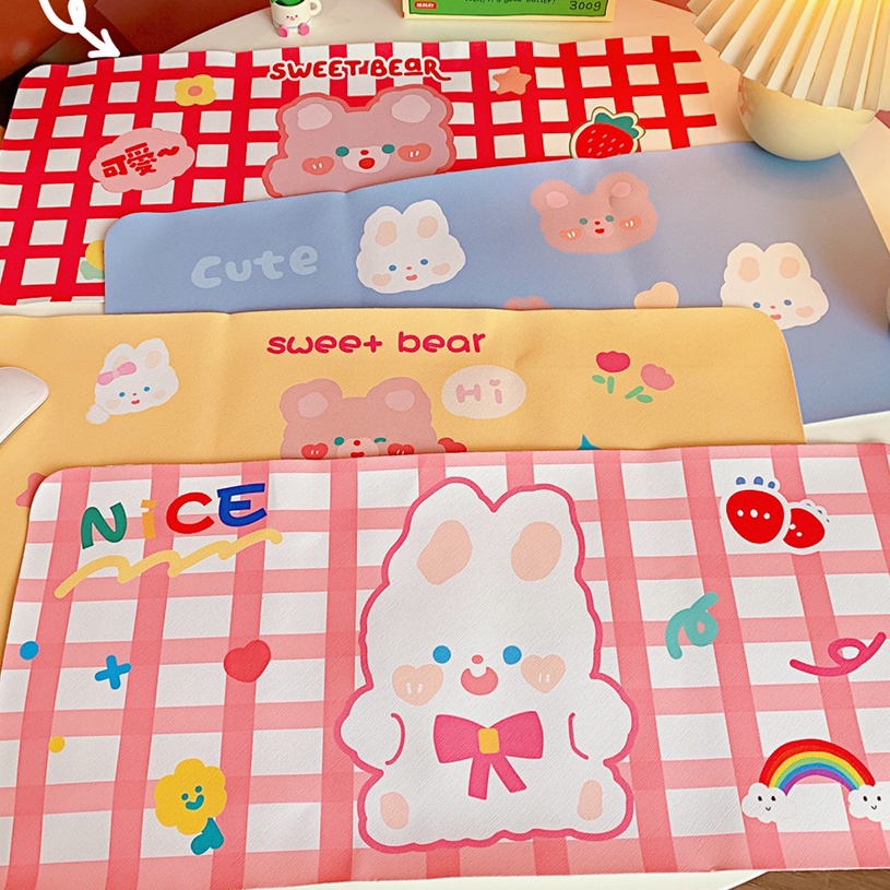 Tấm lót chuột PVC hoạt hình dễ thương - Tấm lót bàn phím 66,2 cm x 29,8cm