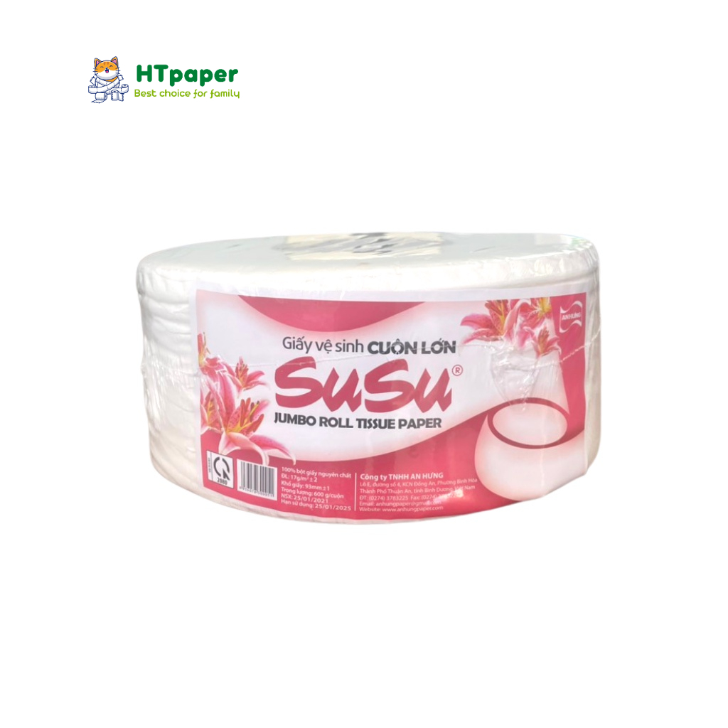 [HOẢ TỐC] Giấy Vệ Sinh Cuộn Lớn, Giấy Vệ Sinh Công Nghiệp Susu 600gr cao cấp siêu mềm mịn