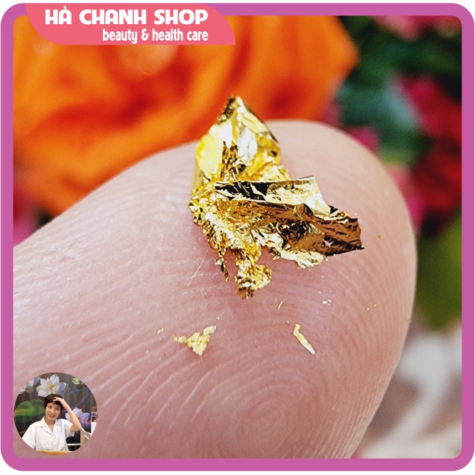 Mặt Nạ Vàng Lá 24K STYLE GOLD LEAF gói 10 Miếng Vàng Lá 24K Nguyên Chất Kích Thước 4.33 x 4.33cm Dưỡng Ẩm Làm Trắng Sáng
