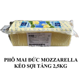 Phô Mai Mozzarella Đức Kéo Sợi Làm Pizza, Hotdog, Phô mai que,… Tảng 2,5kg