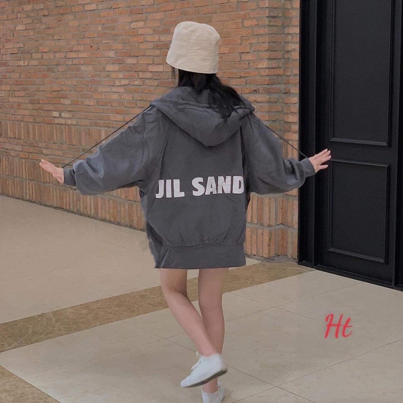 Áo khoá nỉ cotton JIL SANDER HT12