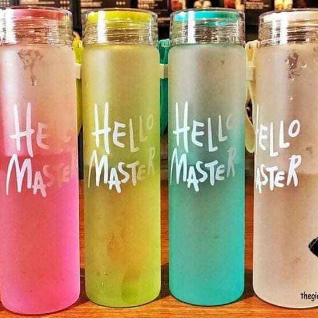 BÌNH NƯỚC THỦY TINH HELLO MASTER ( có video hàng thật)