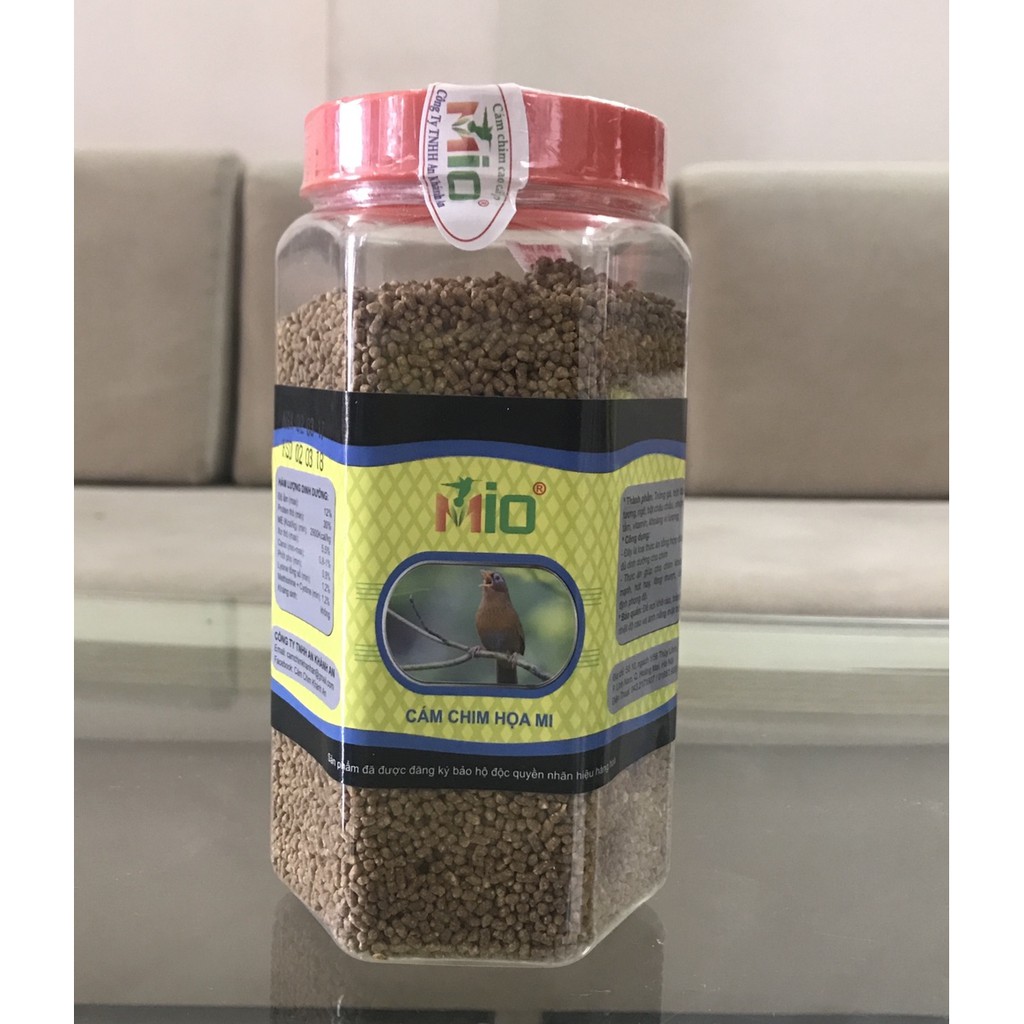 Combo 2 hộp cám chim Mio 500gr tặng 1 bộ cóng sứ chào mào