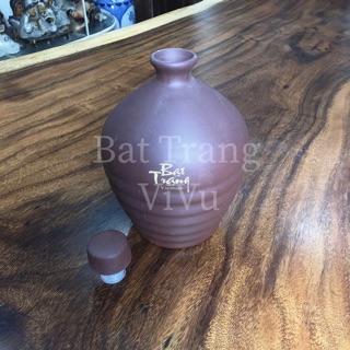 Nậm rượu 1,5 Lít gốm Bát Tràng cao 21cm