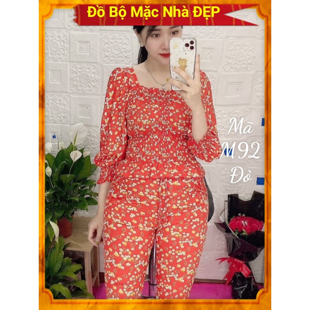 [ MÃ M92] SIÊU SALE Cam Kết ẢNH THẬT 100%, set bộ nữ thiết kế Lụa 100D , Kiểu dáng độc lạ sang . ĐỒ BỘ MẶC NHÀ ĐẸP