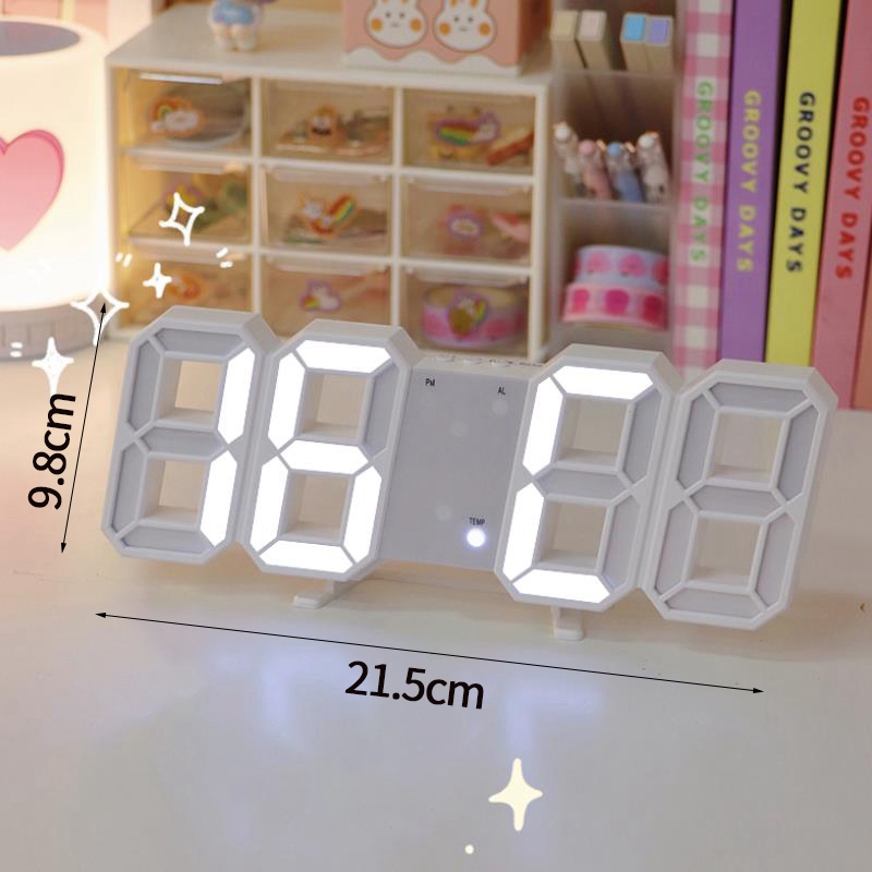 Đồng Hồ Báo Thức Điện Tử 3D LED