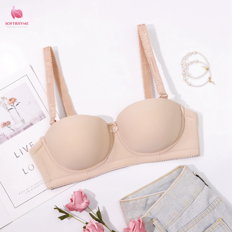 Áo Lót Nữ Không Dây Màu Trơn Cúp Ngực 38C 40C 42C 44C