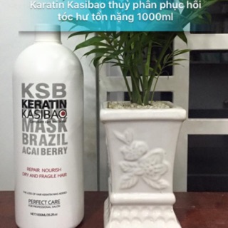 KERATIN KASIBAO KSB BRAZIL ACAI BERRY THỦY PHÂN PHỤC HỒI TÓC HƯ TỔN NẶNG 1000ML