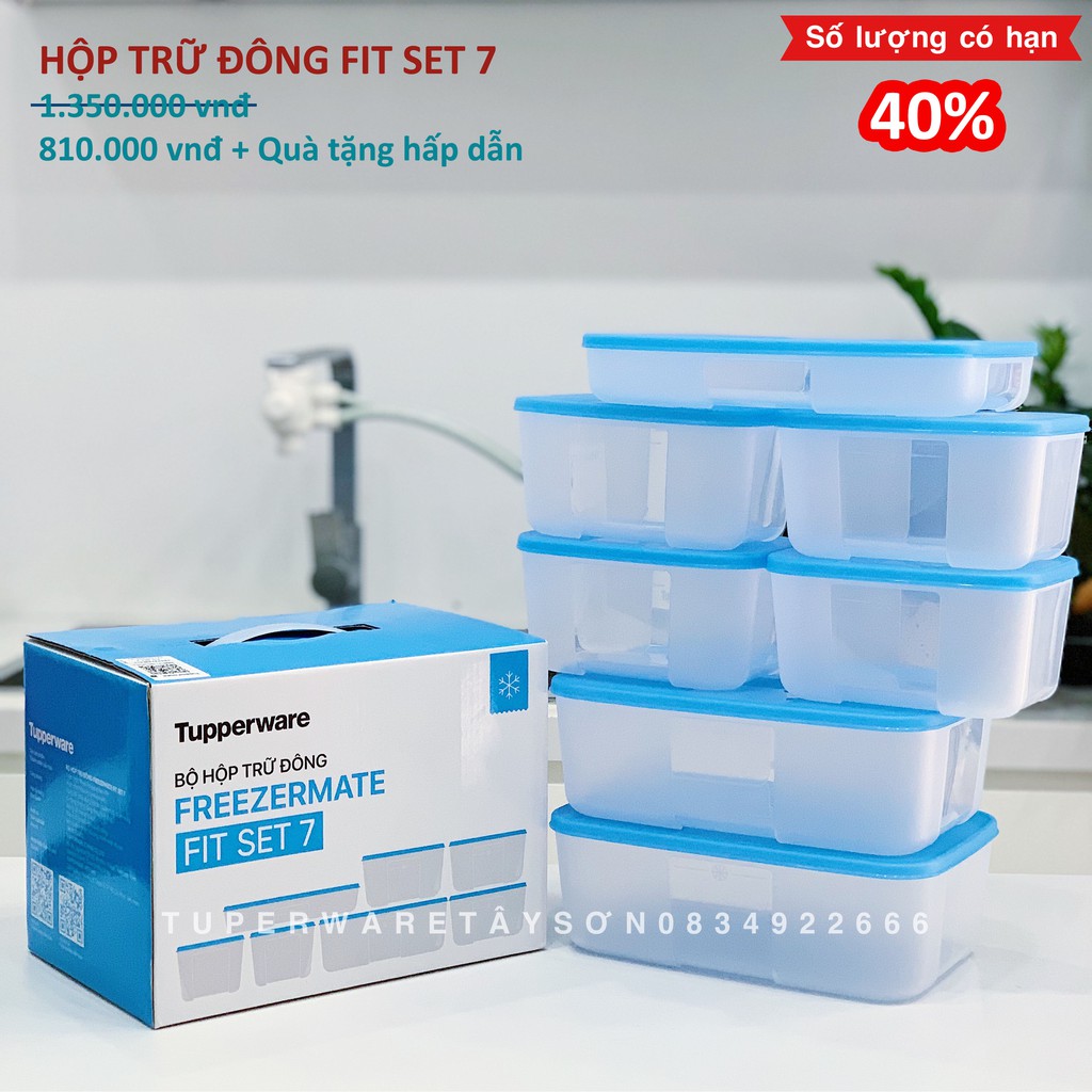 Tupperware - Bộ hộp trữ đông Freezermate Fit Set 7