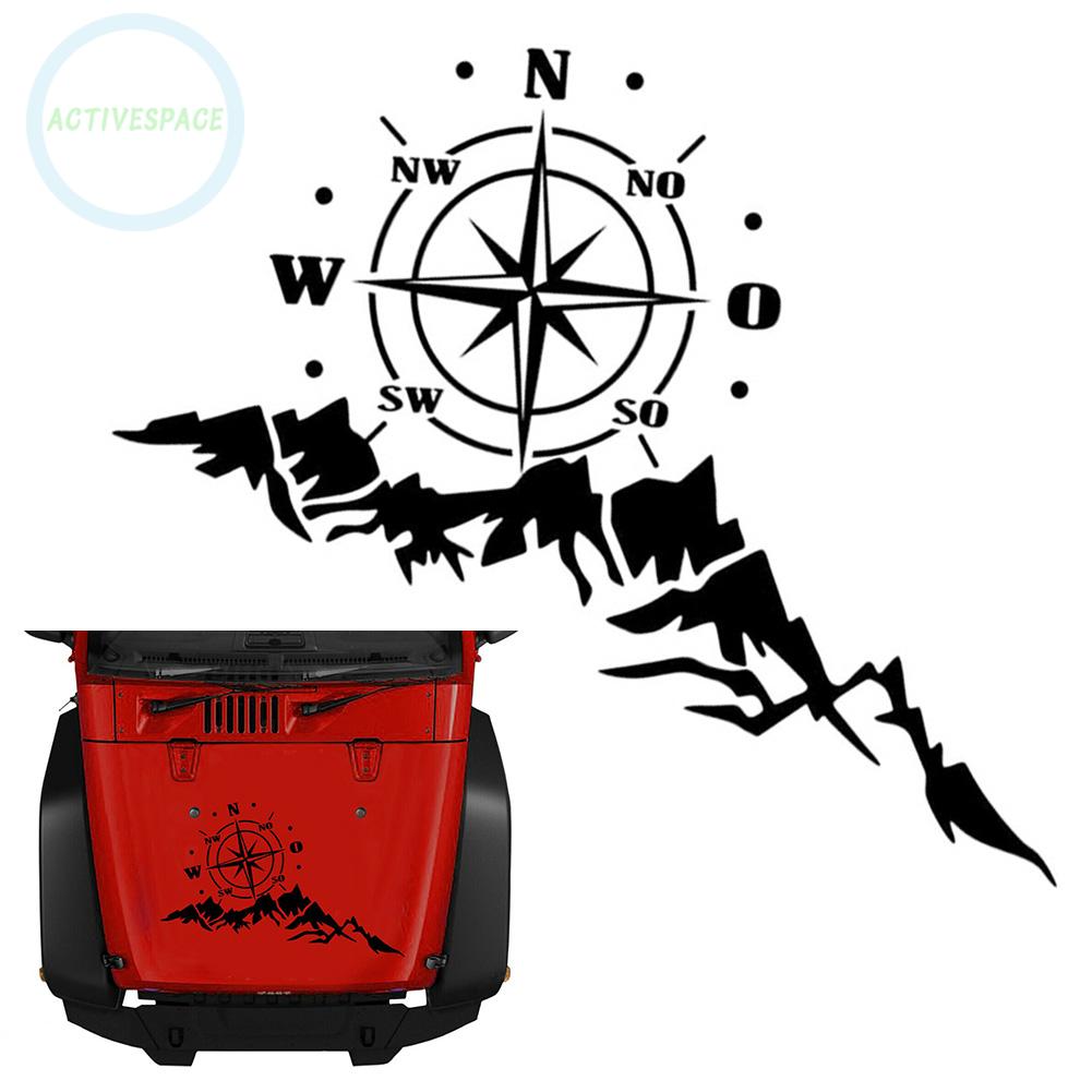 Decal Dán Trang Trí Xe Hơi Hình La Bàn Chống Thấm Nước