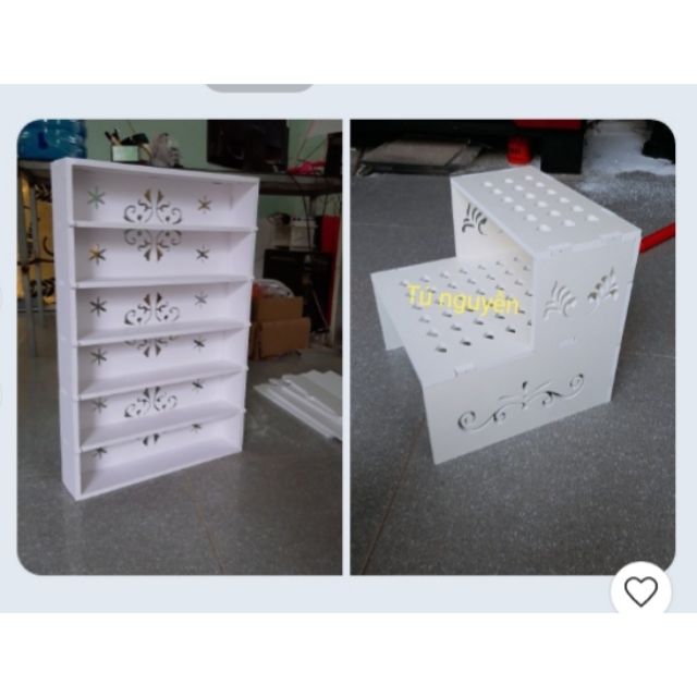 Combo kệ chân vs kệ sơn