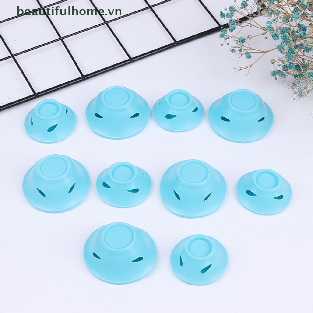 Bộ 10 Dụng Cụ Uốn Tóc Bằng Cao Su Silicon Mềm Không Dùng Nhiệt
