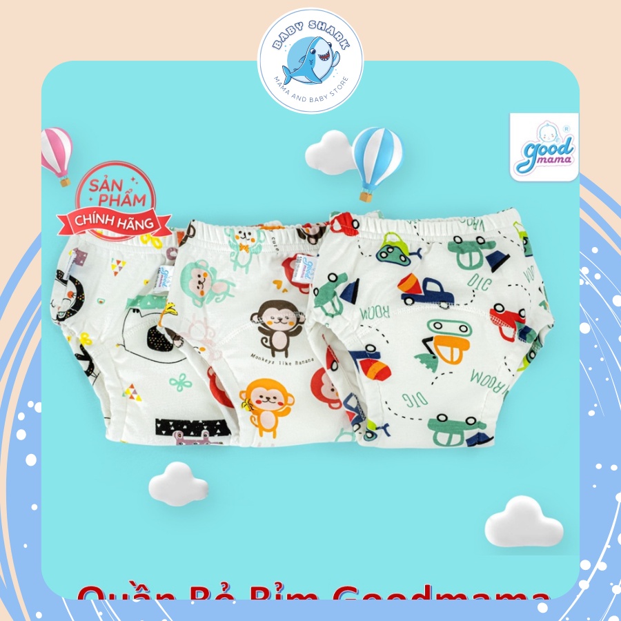 Quần Bỏ Bỉm Goodmama Chính Hãng 6 Lớp Size 80/90/100/110 Cho Bé Từ 3 Tháng - 4 Tuổi