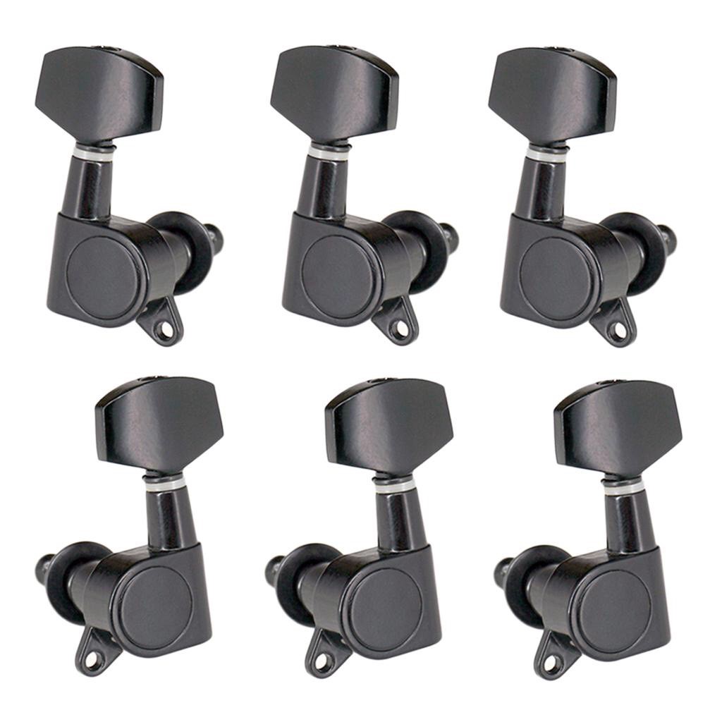 |TẶNG PICK GẢY | Bộ khóa đàn guitar acoustic đúc nguyên khối màu đen chất lượng tốt cực chắc chắn