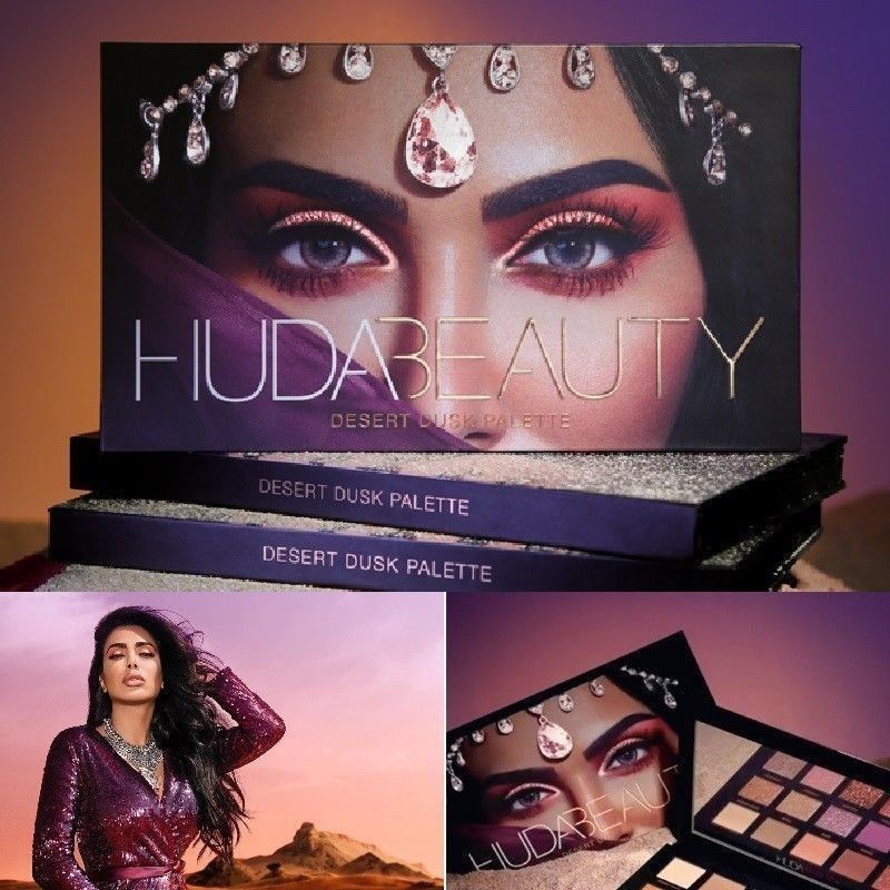 [Hàng mới về] Bảng phấn mắt Huda Beauty 18 màu tông sa mặc có nhũ và lì độc đáo