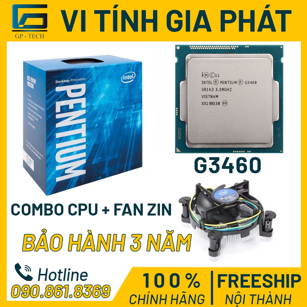 [Mã 254ELSALE giảm 7% đơn 300K] Combo CPU Pentium + Tản nhiệt Zin cho Mainboard Socket 1150, H81 B85