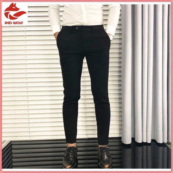 Quần âu nam đẹp vải lụa thái chống nhăn Hàn Quốc dáng ôm