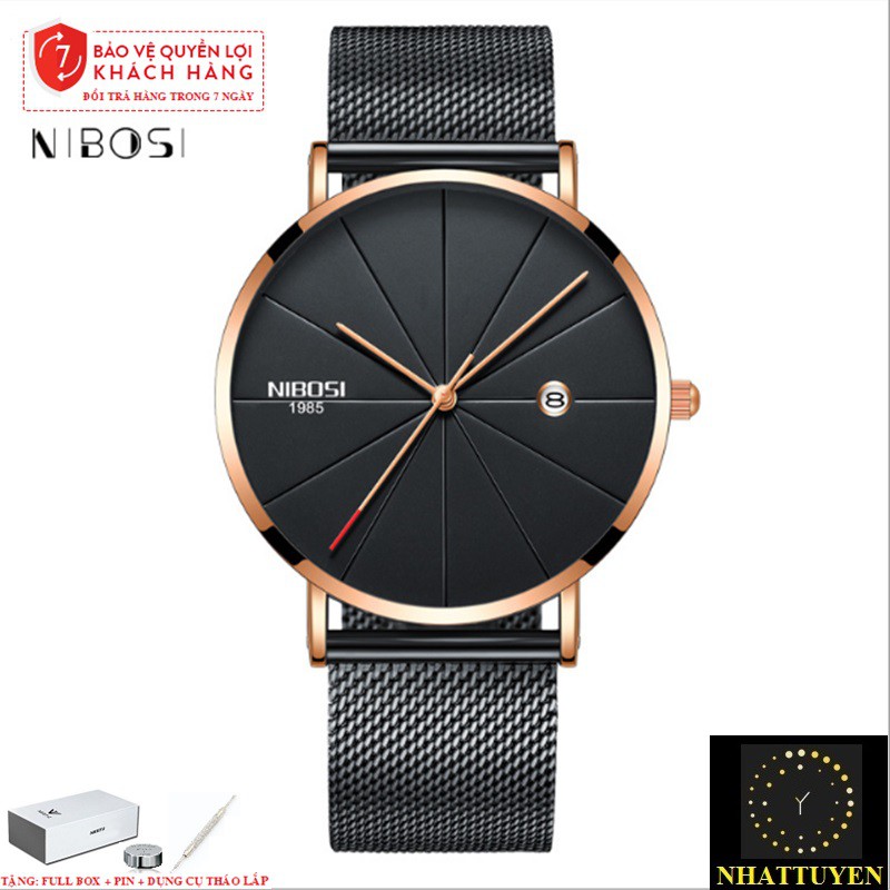 [CÓ VIDEO - ẢNH THẬT] ĐỒNG HỒ NAM NIBOSI 2321 (1985) - DÂY THÉP LƯỚI MÁY MỎNG,NHIỀU MÀU CHỌN LỰA - HÀNG CHÍNH HÃNG | BigBuy360 - bigbuy360.vn