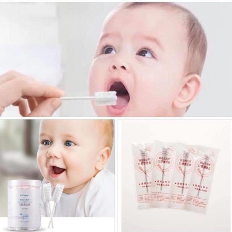 Hộp 30 Chiếc  Rơ Lưỡi Vcool Tiện Lợi Vệ Sinh Răng Miệng Hàng Ngày Cho Bé