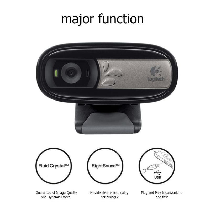 Webcam Logitech C170 HD 5MP CMOS cổng cắm USB có micro tiện dụng