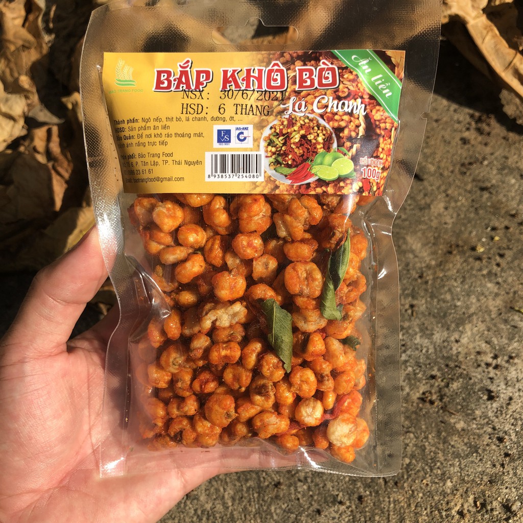 [Mã GROXUAN1 giảm 8% đơn 150K] 100g NGÔ NẾP SẤY GIÒN KHÔ BÒ LÁ CHANH IMINT FOOD | BigBuy360 - bigbuy360.vn